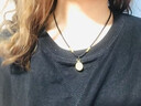 QMXD項鏈女學(xué)生項鏈金色福牌吊墜項鏈女編織繩福字鎖骨鏈配飾品 曬單實(shí)拍圖