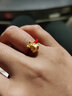 蒂蔻（Tico）足金十二生肖狗轉(zhuǎn)運(yùn)珠黃金戒指女編織紅繩指環(huán)金狗本命年禮物生日 曬單實(shí)拍圖