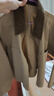 優(yōu)衣庫女裝休閑拉鏈短茄克/外套巴恩風(fēng)翻領(lǐng)時尚夾克 新款479208 32 深米色 XL /165/92A 曬單實拍圖