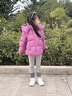 波司登（BOSIDENG）25新款羽絨服女童短款90絨5A抗菌絨連帽泡芙加厚外套T250243102Q 覆盆子紅1897 160 80A 約150-160cm 45kg 曬單實(shí)拍圖