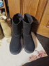 千百度冬季加絨加厚增高東北雪地靴女百搭時(shí)尚高幫保暖棉鞋女厚底棉靴 黑色 38 曬單實(shí)拍圖