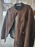 喬箐毒液皮衣立領(lǐng)SHOWLOUIS毒液RRL改良短款山羊皮重水洗做舊覆古機車(chē) 深棕色 3XL 均碼 曬單實(shí)拍圖