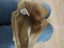 人本新款厚底雪地靴女款冬季鞋子女鞋棉鞋女冬加絨 棕色 37 曬單實(shí)拍圖