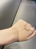 中國黃金（CHINA GOLD）黃金吊墜一路有你項(xiàng)鏈女5G黃金鹿角套七夕情人節(jié)禮物送女朋友老婆 一路鹿角項(xiàng)鏈【5G套鏈】約3.3g 曬單實(shí)拍圖