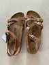BIRKENSTOCK勃肯德國進(jìn)口女款牛皮革涂油舒適軟木Kumba系踝涼鞋 棕色窄版1021489 37 曬單實拍圖