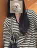 詩蒂淑慵懶風(fēng)復(fù)古拼色條紋長袖T恤女裝夏季2025新款寬松中長款罩衫上衣 條紋 S 曬單實拍圖