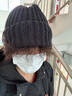 目丸秋冬保暖字母針織帽子男防寒嘻哈護(hù)耳毛線帽時(shí)尚百搭包頭冷帽潮流 黑色方標(biāo) 曬單實(shí)拍圖