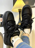 環(huán)球男鞋小眾休閑板鞋男百搭2025新款秋冬季韓版潮流厚底運動(dòng)鞋子男 黑色 41 曬單實(shí)拍圖