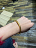 胖東來(lái)品質(zhì)【優(yōu)選】純沙金真沙金手鐲999古法傳承金黃實(shí)心素圈鐲 粗5毫米古法傳承手鐲內徑54 曬單實(shí)拍圖