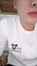棉致t恤男新款夏裝高端短袖體恤韓版修身棉休閑男裝 T365短袖白色 L 曬單實拍圖