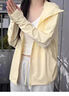 蕉萌下連帽防曬衣女2025新款夏季薄款防曬服寬松戶(hù)外寬松開(kāi)衫外套 落肩款-黃色M碼110斤以?xún)?L碼150斤以?xún)?M 曬單實(shí)拍圖