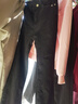 美麗衣櫥（BEAUTIFUL WARDROBE）黑色微喇牛仔褲女秋季高腰顯瘦小個(gè)子喇叭褲時(shí)尚馬蹄九分褲子女 曬單實(shí)拍圖