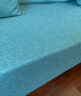 骁诺沙发客厅折叠沙发床两用小户型简易出租房布艺沙发卧室懒人沙发 天蓝色【加宽加厚海绵】 1.5米双人位 实拍图