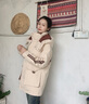 鴨鴨中長(zhǎng)款羽絨服女2025冬季新款撞色連帽收腰時(shí)尚加厚顯瘦派克服外套 酒紅色 M 曬單實(shí)拍圖