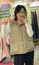 杰麗·莫克坎肩羽絨馬甲女冬季外穿輕薄白鴨絨馬夾加厚時尚洋氣媽媽無袖背心 杏色 L （建議110-125斤） 曬單實拍圖