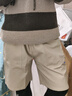 馬登美式復古純棉夏季休閑直筒短褲大口袋五分褲松緊腰男潮直筒 灰色 L 曬單實(shí)拍圖