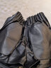 優(yōu)吻（YOUWen）2025秋冬新款真皮闊腿短褲木耳松緊高腰綿羊皮寬松靴褲時(shí)尚皮褲女 黑色 L 116-125斤 曬單實(shí)拍圖