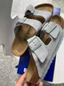 BIRKENSTOCK勃肯德國進(jìn)口新品女款鼠尾草綠牛皮絨面革Arizona雙扣拖鞋 鼠尾草綠窄版1029215 37 曬單實拍圖
