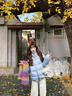 若盼超好看甜美蝴蝶棉服女2025新款冬季韓系面包服學(xué)生小個(gè)子棉衣棉襖 蝴蝶藍 M 建議90-105斤 曬單實(shí)拍圖