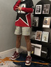 奇安達(dá)板鞋男款百搭運動休閑厚底國潮面包鞋子男學(xué)生低幫厚底ins潮鞋女 白/酒紅 42 【男女同款】 曬單實拍圖