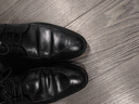 花花公子皮鞋男新款男士真皮頭層牛皮亮皮商務(wù)正裝鞋百搭時(shí)尚壓花婚鞋 黑色 43 曬單實(shí)拍圖