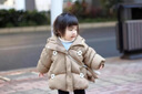 迪士尼寶寶2025女寶寶棉服秋冬季兒童加厚外套女童棉衣羽絨棉襖保暖中小童冬 卡其色 80 曬單實拍圖