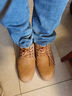 名郎（MELLEN）男鞋真皮英倫風(fēng)登山鞋通勤百搭舒適透氣休閑皮鞋耐磨防滑工裝鞋靴 黃棕色 40 曬單實(shí)拍圖