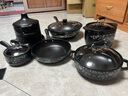 璞景陶瓷鍋純陶瓷炒煎湯燉鍋奶鍋鍋具無(wú)涂層不易粘鍋團建禮品景德鎮 炒+煎+湯+干鍋+奶鍋+飯煲 6件套 曬單實(shí)拍圖