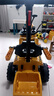 飛鴿兒童電動(dòng)玩具車(chē)挖掘機可坐人可挖土1-3-6歲男女小孩遙控生日禮物 挖掘黃【全電+推把】 曬單實(shí)拍圖