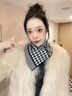 三角圍脖女秋冬季新款針織圍巾護頸保暖防風(fēng)寒假領(lǐng)百搭高級感領(lǐng)巾 黑色千鳥(niǎo)格【針織-套頭圍脖】 曬單實(shí)拍圖