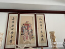 尚得堂手繪中堂掛畫(huà)農村新中式堂屋對聯(lián)字畫(huà)客廳裝飾畫(huà)福祿壽水墨畫(huà) 沙比利實(shí)木框-圓角棕色 裝裱65*125+2個(gè)35*125 曬單實(shí)拍圖