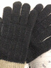 CTRLEND針織觸屏手套女士秋冬季保暖防滑加絨手套加厚韓版男女毛線(xiàn)手套 黑色 曬單實(shí)拍圖