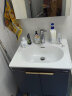 惠达 轻奢蓝调小户型陶瓷一体盆洗脸盆洗漱台浴室柜套装组合1561-60cm 实拍图