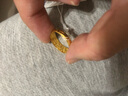 周六福（ZLF）  黃金戒指女足金簡約亮面指環(huán)時(shí)尚開口素戒 計(jì)價(jià) 12號(hào) - 4.54g 曬單實(shí)拍圖