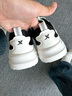 特步男鞋運動(dòng)鞋子男款減震輕便回彈跑步鞋2025秋冬季青少年皮面休閑鞋 帆白/黑【皮面防水】0033 41 曬單實(shí)拍圖