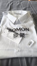 羅蒙（ROMON）長(cháng)袖襯衫男士秋季潮流休閑條紋襯衣打底衫彈力男裝CS66白色2XL 曬單實(shí)拍圖