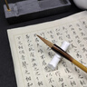 狼毫毛筆書法專用楷書行書長峰狼嚎狼豪中楷大楷行楷專業(yè)級歐楷歐體中號成人毛筆字國畫大中小初學者套裝高檔 墨海遊龍【中】 狼毫 曬單實拍圖