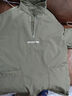 潮天士美式工裝半拉鏈polo衫男寬松長(cháng)袖體恤上衣男士秋冬大碼翻領(lǐng)保羅衫 灰綠色 XL【140-160斤】 曬單實(shí)拍圖