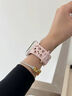 倍秋適用蘋(píng)果apple watch S11手表帶i watch s10可愛(ài)鏤空狗爪S9/8/7/6/5/se/ultra表帶女硅膠蝴蝶扣 亮粉色 38/40/41/42表盤(pán)4~11代/se 曬單實(shí)拍圖