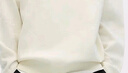GXG男裝雙色字母提花毛衫低領(lǐng)打底衫2024秋季新品 白色 170/M 曬單實(shí)拍圖