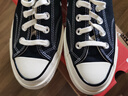 匡威（Converse）1970s男女鞋經(jīng)典三星標(biāo)低幫情侶帆布鞋運(yùn)動(dòng)休閑板鞋學(xué)生鞋多巴胺 162058C 經(jīng)典低幫黑 44 /10 曬單實(shí)拍圖