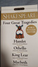 莎士比亞四大悲劇 英文原版 Four Great Tragedies Shakespeare 經(jīng)典名著 含哈姆雷特 奧賽羅 李爾王 麥克白 搭四大喜劇 十四行詩 曬單實拍圖