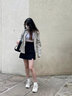 妙奕嘉半身裙女2025裙子短裙黑色夏季半裙a字裙女裝西裝裙小個子新款 黑色不規(guī)則開叉A字裙【XL】 曬單實拍圖