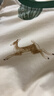 秋鹿（Autumndeer）女士25新品柔軟舒適可外穿小鹿滿(mǎn)印長(cháng)袖睡裙 米色 M 曬單實(shí)拍圖