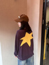 江南先生NewJNXS可拆卸徽章針織星星毛衣秋休閑logo提花上衣男女 紫色 L 曬單實(shí)拍圖