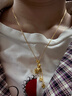 周大生黃金項(xiàng)鏈古法馬上有錢項(xiàng)鏈好運(yùn)自帶送女友媽媽紀(jì)念日情人節(jié)禮物 約6.4g 曬單實(shí)拍圖