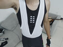 沃薩維（WOSAWE）自行車(chē)騎行打底排汗衫公路車(chē)山地車(chē)無(wú)袖速干吸汗背心男運動(dòng)內衣 翼透-黑色無(wú)袖排汗衫/高亮反光 S (適合50-60公斤) 曬單實(shí)拍圖