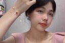 黛瑞思瑪瑙四葉草手鏈女銀玫瑰金色飾品七夕情人節(jié)生日禮物送女友老婆 四葉草紅瑪瑙手鏈豪華玫瑰禮盒 曬單實拍圖