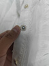 LULUALWAYS冬季新款時(shí)尚百搭氣質(zhì)翻領(lǐng)繡花中長(cháng)款襯衫 白色 S 曬單實(shí)拍圖