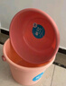 茶花（CHAHUA）水桶手提帶把手學(xué)生宿舍加厚臉盆桶儲水套裝家用洗澡洗衣圓桶 【盆桶2件套】磨砂粉 34cm 曬單實(shí)拍圖